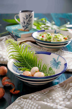 Wonderland Ceramic Medium Serving Bowl