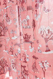 SHEER FABRIC AND CURTAINS SWATCH Wonderland Pink Sheer Fabric Swatch