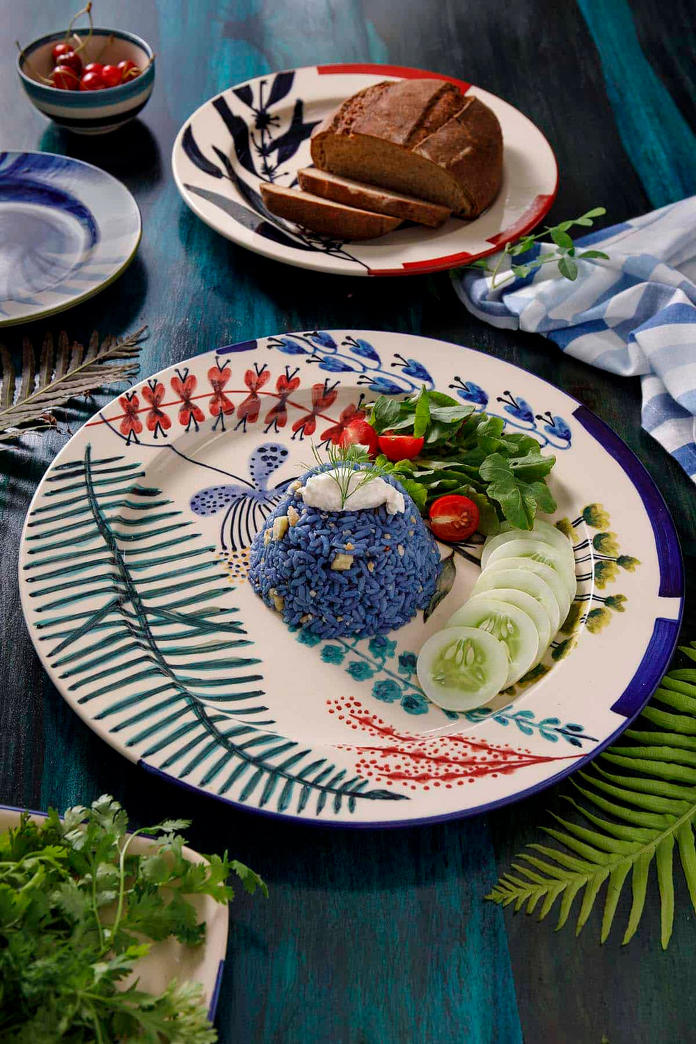 PLATTER Wonderland Rice Platter (Blue)