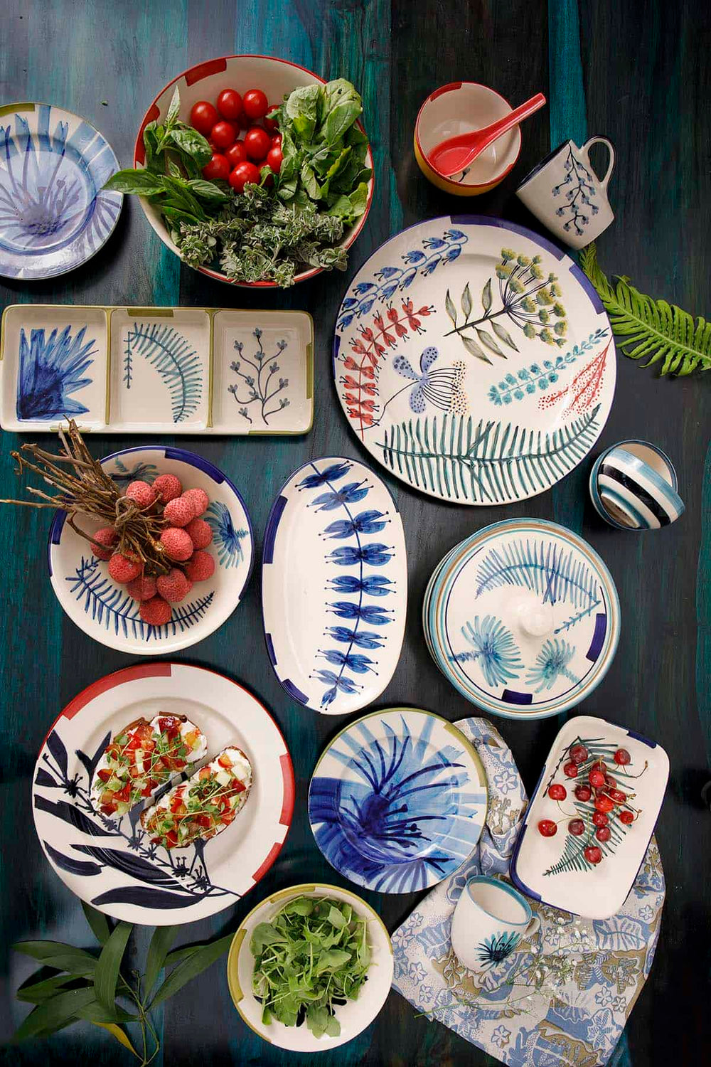 PLATTER Wonderland Rice Platter (Blue)