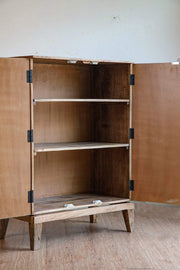 CABINET Butterfly Upholstered Cabinet (Natural)
