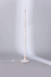 FLOOR LAMP Wooden Teak Wood Floor Lamp (White Wash)
