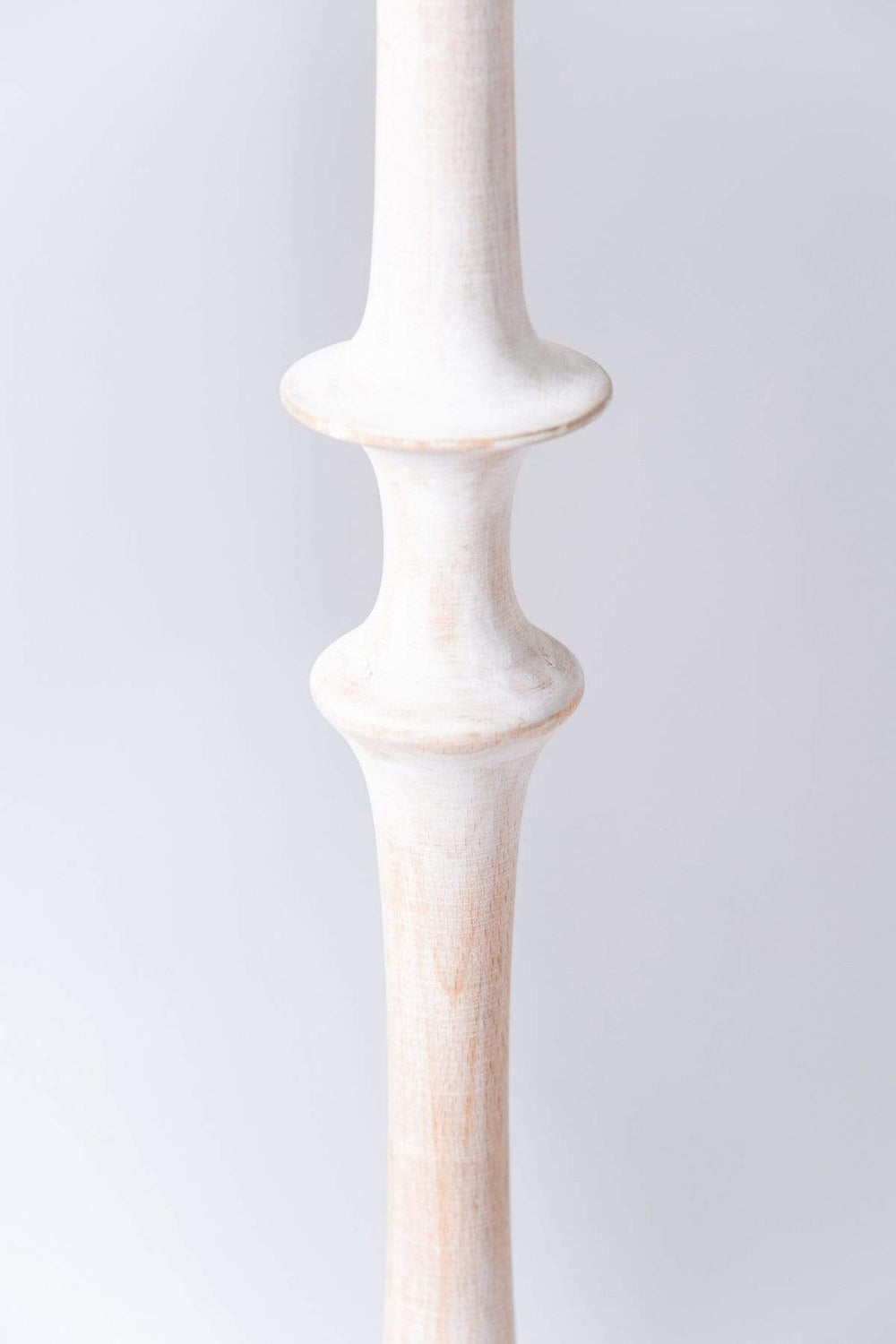 FLOOR LAMP Wooden Teak Wood Floor Lamp (White Wash)