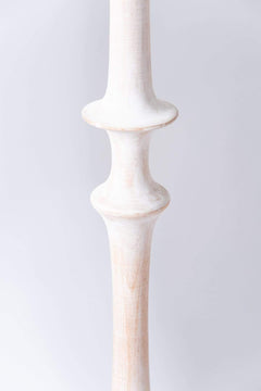 FLOOR LAMP Wooden Teak Wood Floor Lamp (White Wash)