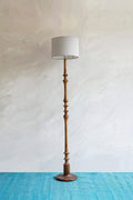 FLOOR LAMP Wooden Teak Wood Floor Lamp (Natural)
