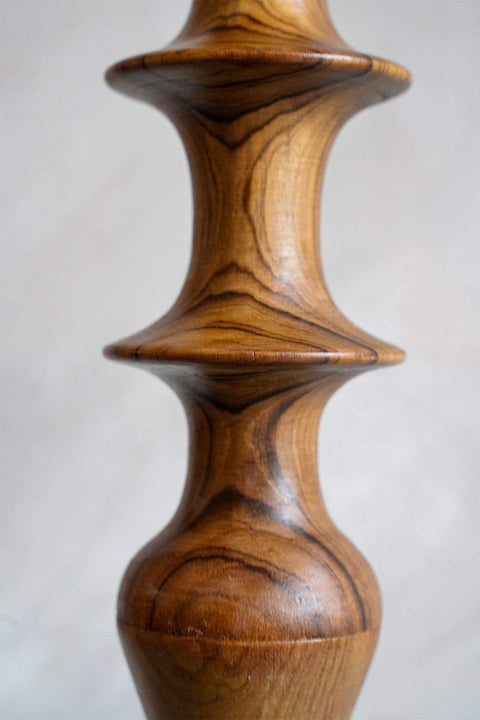 FLOOR LAMP Wooden Teak Wood Floor Lamp (Natural)