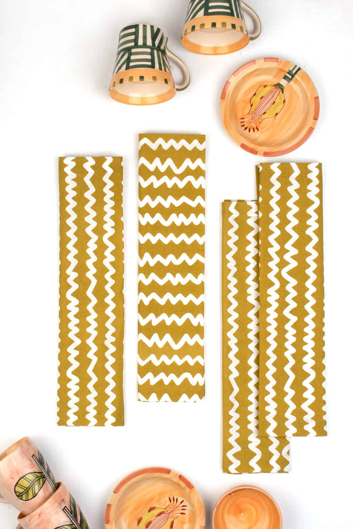 NAPKINS Worli Water Dinner Napkin (Set Of 4)