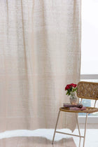 Loose Weave Beige Cotton Curtain And Blinds