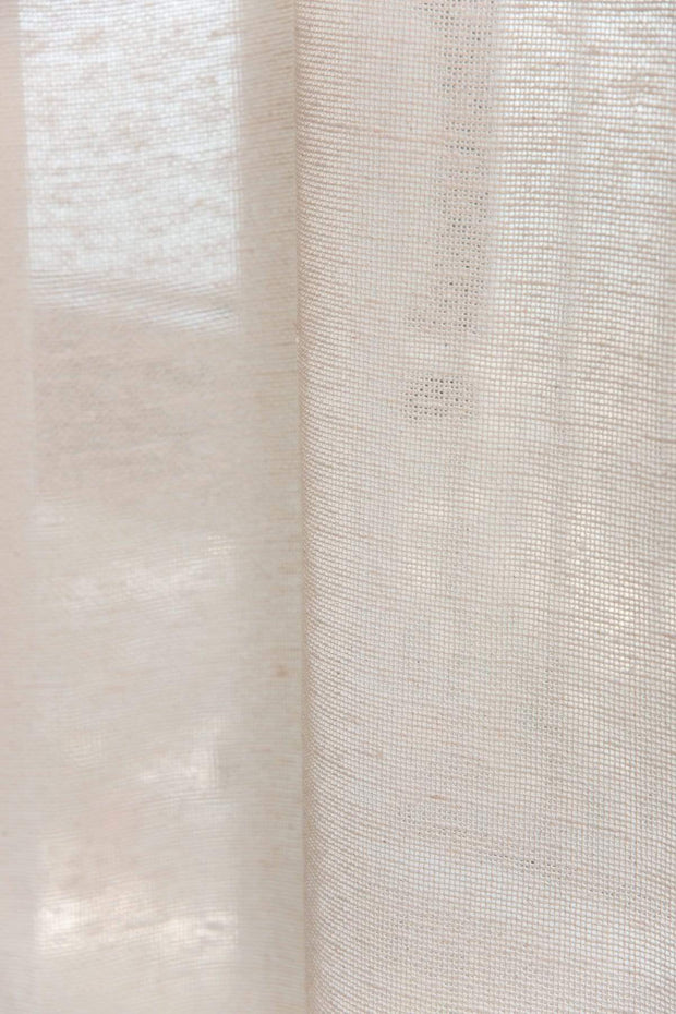 COTTON FABRIC AND CURTAINS Loose Weave Cotton Fabric And Curtains (Beige)