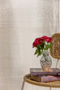 WINDOW BLINDS Loose Weave Beige Window Blinds In Cotton Fabric