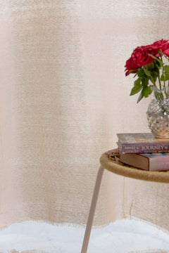 WINDOW BLINDS Loose Weave Beige Window Blinds In Cotton Fabric