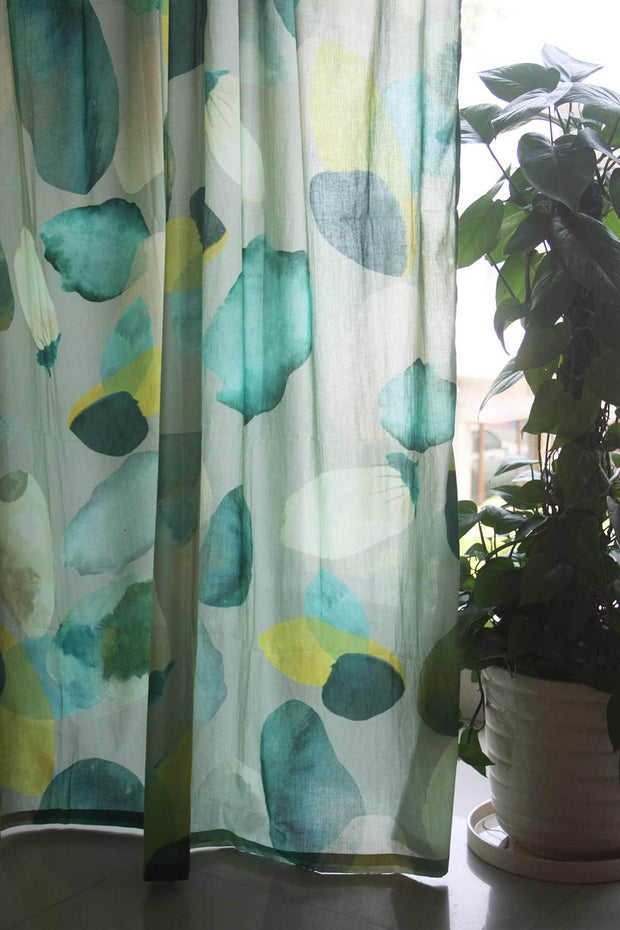 SHEER FABRIC AND CURTAINS Chasing Monsoon Sheer Fabric And Curtains (Grey)