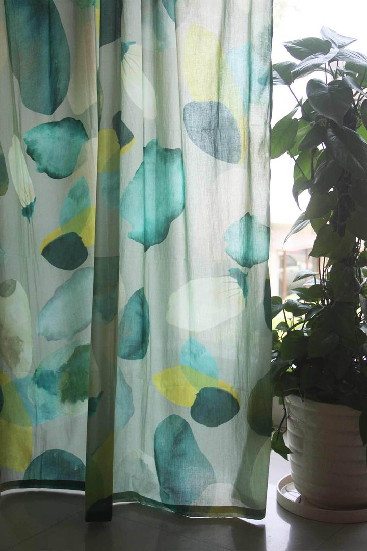 WINDOW CURTAINS Chasing Monsoon Grey Window Curtain In Sheer Fabric