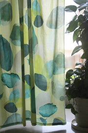 SHEER CURTAINS Chasing Monsoon Yellow Sheer Curtain (Cotton Voile)