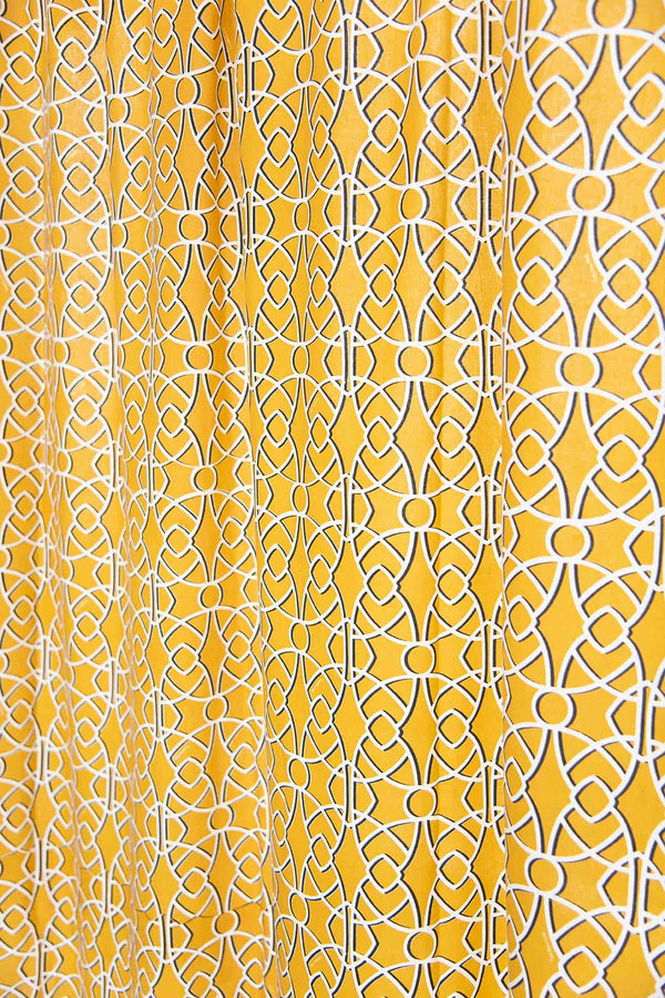 Gallica Soft Yellow Cotton Curtain And Blinds
