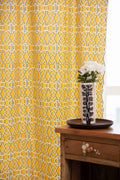 WINDOW BLINDS Gallica Soft Yellow Window Blinds In Cotton Fabric