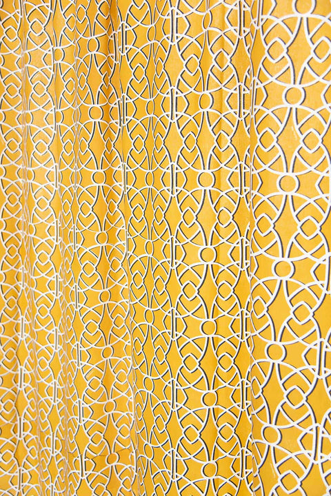 WINDOW BLINDS Gallica Soft Yellow Window Blinds In Cotton Fabric