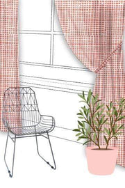 SHEER CURTAINS Grille Soft Pink Sheer Curtain (Cotton Voile)