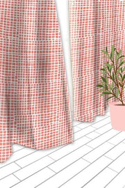 SHEER CURTAINS Grille Soft Pink Sheer Curtain (Cotton Voile)