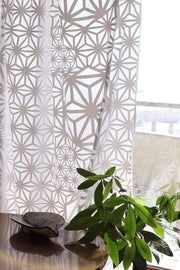 WINDOW CURTAINS Kiwach White/Cream Khadi Window Curtain In Sheer Fabric