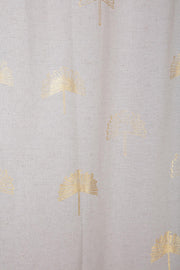 COTTON CURTAINS Sabar Palm Gold/White Cotton Curtain & Blinds (Cotton Flex)
