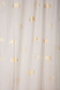 WINDOW BLINDS Sabar Palm Gold/White Window Blinds In Cotton Fabric