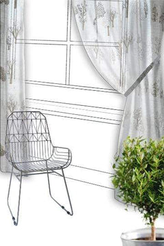 SHEER CURTAINS Treeline Khadi Sheer Curtain (Voile)