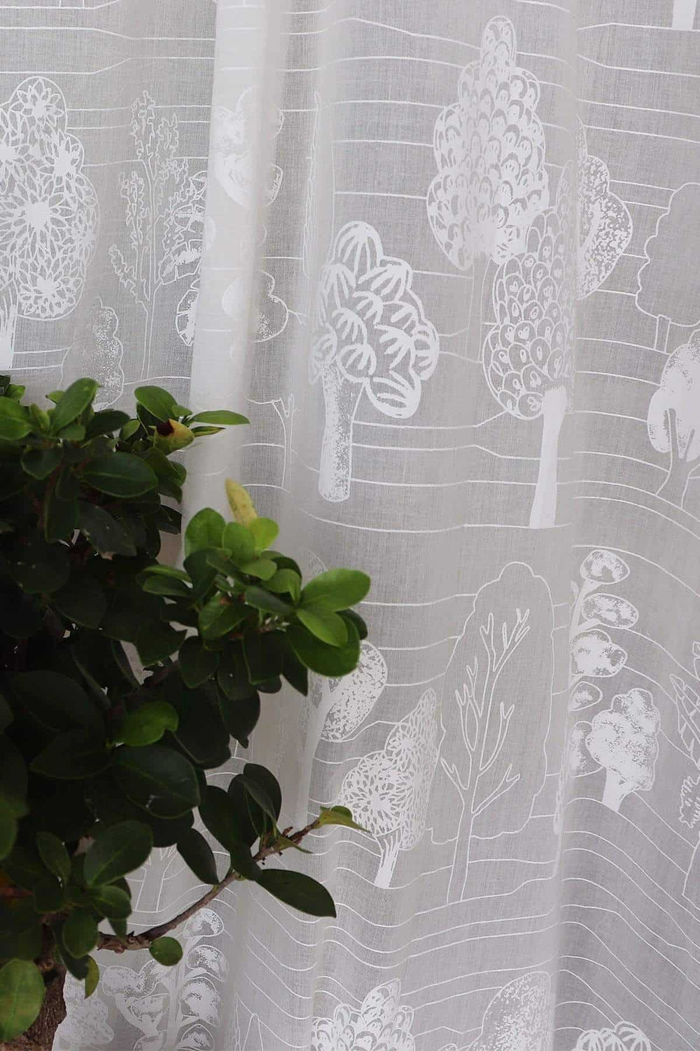 SHEER CURTAINS Treeline Khadi Sheer Curtain (Voile)