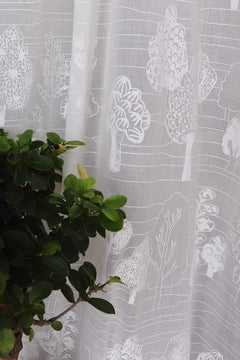 SHEER CURTAINS Treeline Khadi Sheer Curtain (Voile)