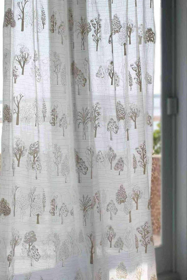 Treeline Khadi Sheer Curtain (Cotton Voile)
