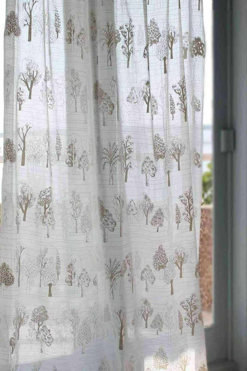 Treeline Khadi Sheer Curtain (Cotton Voile)