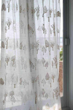 Treeline Khadi Sheer Curtain (Cotton Voile)