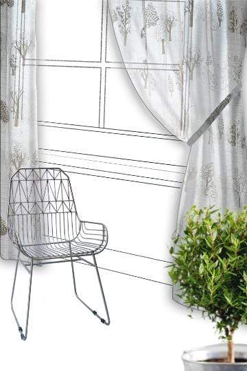 SHEER FABRIC AND CURTAINS Treeline Sheer Fabric And Curtains (Khadi)