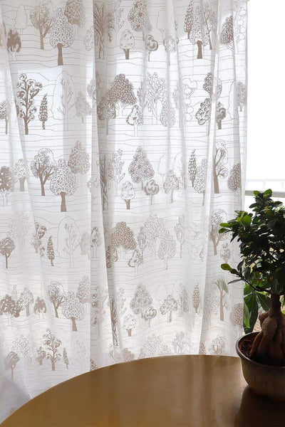 WINDOW CURTAINS Treeline Khadi Window Curtain In Sheer Fabric